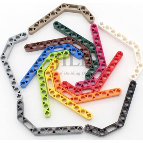 Technic Liftarm 1x11.5 Double Bent Thick 32009 DIY Bricks Building Blocks Parts Compatible Accessories Combination Mechanical