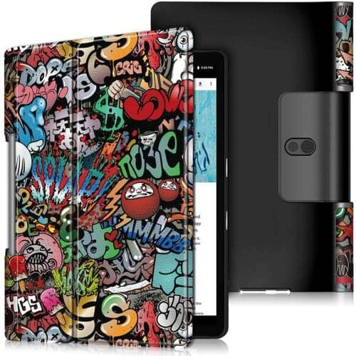 Slim Folding PU Leather Case For Lenovo Yoga Smart Tab YT-X705F 2019 Smart Cover for Lenovo Yoga Tab 5 10.1 inch Funda+film+pen