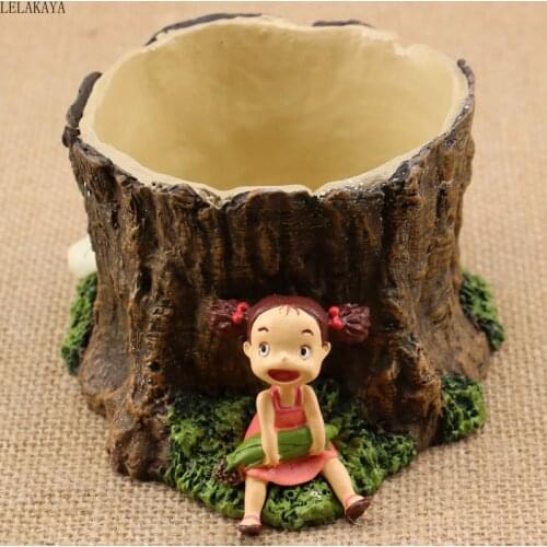 Creative Action Figure Printed Resin Flowerpot cute cartoon Totoro Succulents Plants Flower Pot Ornaments Home Garden Decoration