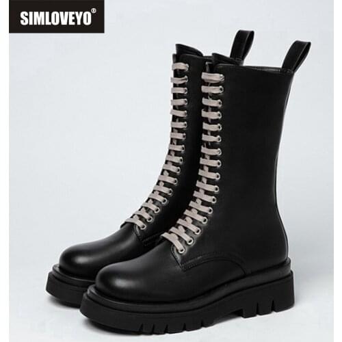 SIMLOVEYO Size 34-43 Women Half Short Boots Cross Strap Zipper Shoes Women Thick Bottom Winter Boots Casual Cool Shoes Footwear