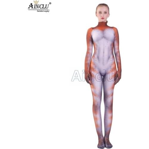 Women The Predator Costume 3D Print Pattern Adult Bodysuit Suit Child Jumpsuits Stacy Cosplay Halloween Party Zentai Suit