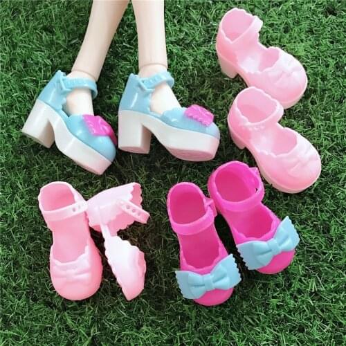 1 pair Cute Doll Shoes High-quality Bow Mini Shoes Baby New Bron Dolls Toy Shoe accessories