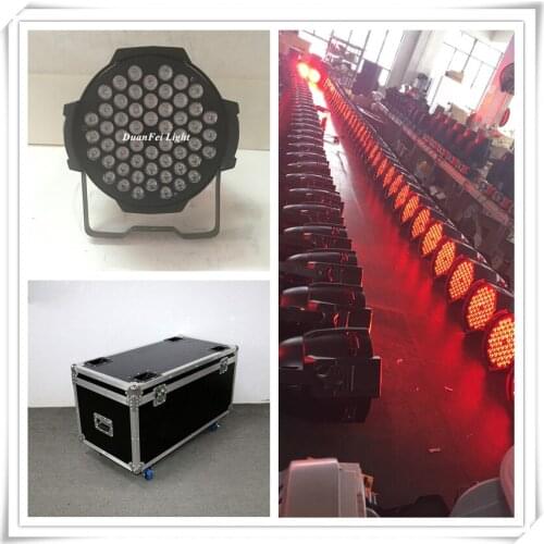 10pcs +case dmx led par rgb 54x3w 3in1 color mixing indoor par led pro led par can washing effect