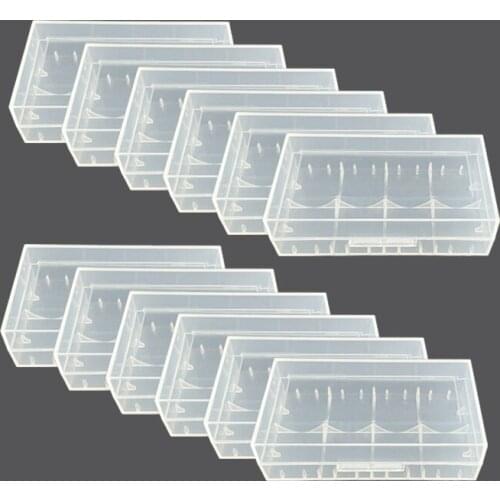 12pcs Plastic Battery Case Holder Storage Box for 18650 CR123A 16340 Battery Container Bag Case Organizer Box Case