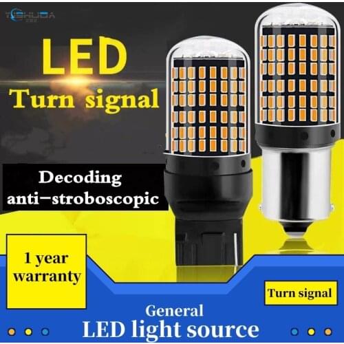 1X 3014 144smd CanBus S25 1156 BA15S P21W LED BAY15D BAU15S PY21W lamp T20 LED 7440 W21W W21/5W led Bulbs For Turn Signal Light