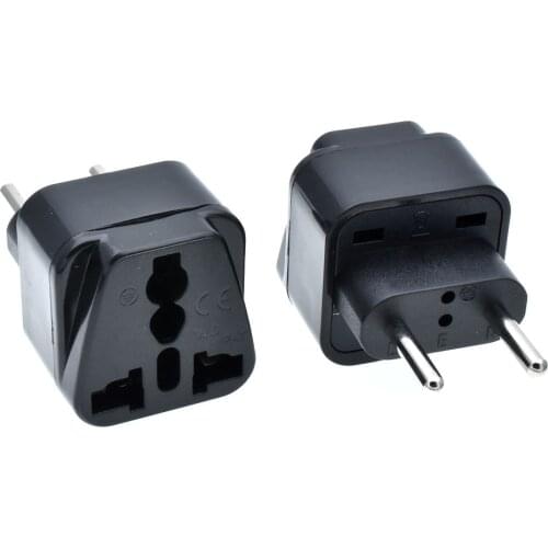 2pcs European EU plug socket Power wall Travel Converter Adapter Household Plugs Power Adapter US UK AU to EU travel plug