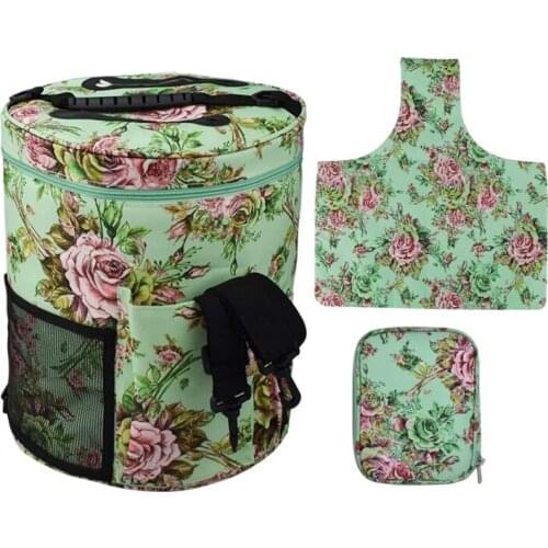 3Pcs Empty Storage Bags Travel Knitting Bags Set Crochet Case Large Capacity Yarn Bag Organizer Round Yarn Knit Tote Bag