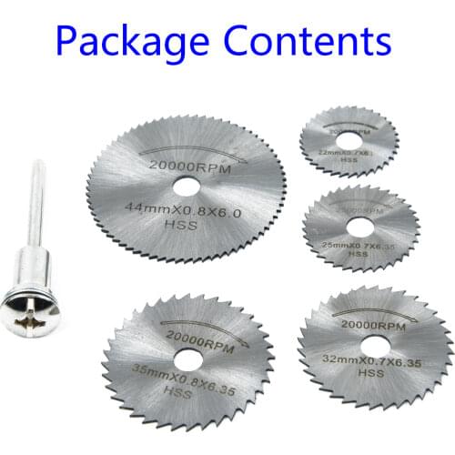 HSS Rotary Circular Saw Blades Tools Mini Cutting Discs With Mandrel Drill Set