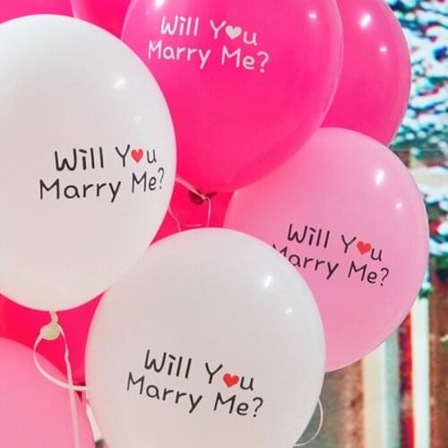 5Pcs Will You Marry Me Letter Shaped Balloons Wedding Decorations Air Ball Party Supplies Balloons Marriage decoration