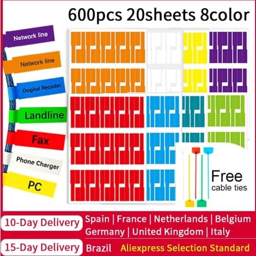 Cable Labels Wire Marking Network Waterproof Laser Printer Sticker Organizers A4 Self-Adhesive Label For Cable Tags