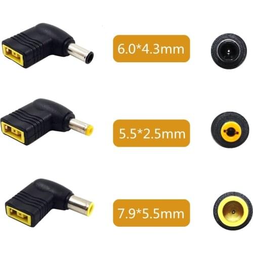 Laptop DC Adapter Square Female to 5.5x2.5mm/ 6.0x4.0mm/ 7.9x5.5mm Male DC Power Plug Connector For Leno vo T400 T410 T420 T430