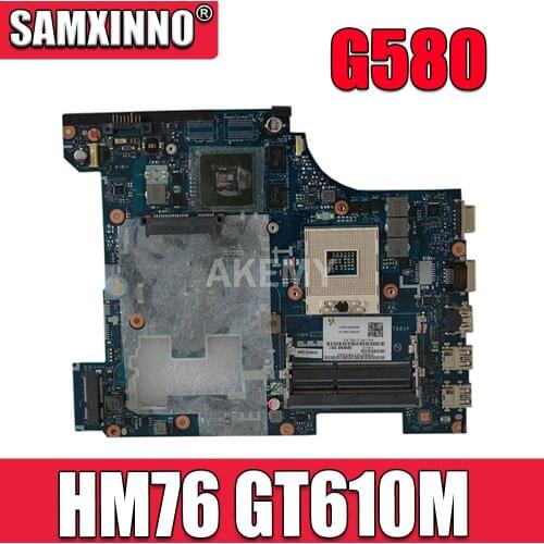 Akemy PIWG2 QIWG5_G6_G9 LA-7981P MAIN BOARD For Lenovo G580 P580 Laptop Motherboard HM76 GT610M Free CPU