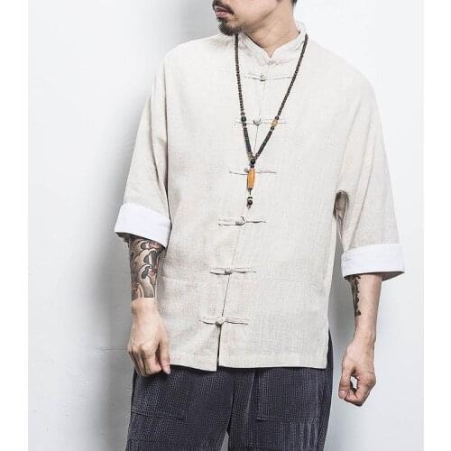 Large Size M-5XL Mens Coats Chinese Style Coat Loose Kimono Cardigan Male Harajuku Linen Outerwear Jacket Cloak All-match
