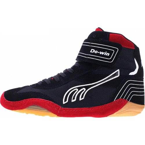 Genuine Lleather Men Wrestling Shoes Boxing Shoes Rubber Outsole Breathable Pro Wrestling Boxeo Equipment For Men and Women