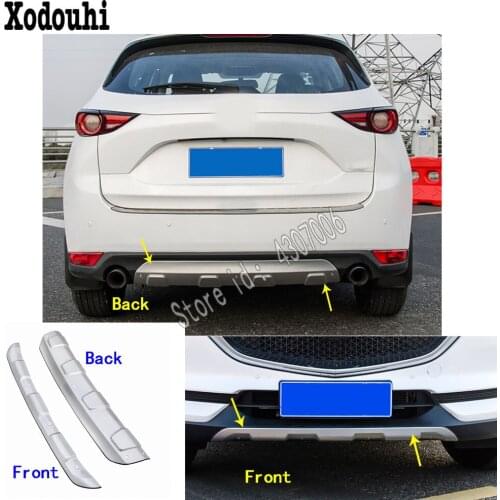 For Mazda CX-5 CX5 2nd Gen 2017 2018 2019 2020 Car Protection Bumper Stainless Trim Front Head/rear Hoods Bottom Moulding Hoods