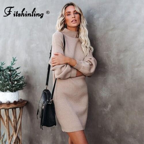 FITSHINLING Fashionable Knitted Dresses