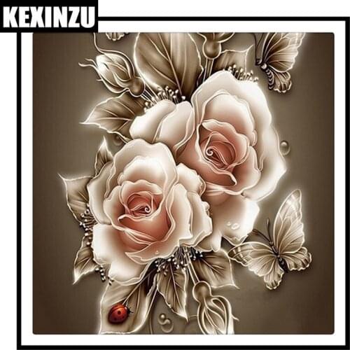 Full Square/Round drill diamond embroidery painting-rose-mosaic 5d diy Picture by rhinestones Wedding decoration
