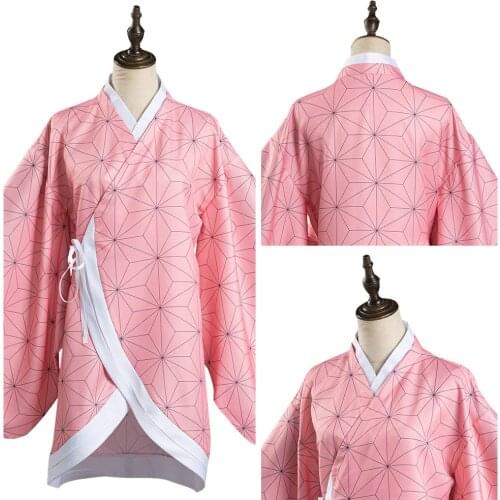 Kamado Nezuko Umhang Demon Slayer Kimetsu no Yaiba Kamado Cosplay Kostüm Kimono