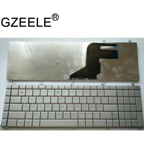GZEELE NEW Russian Layout RU Laptop Keyboard for Asus N55 N55S N55SL N55SF N55X Silver replacement keyboard
