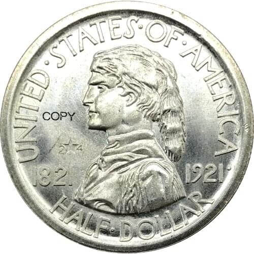 United States 1921 Missouri Centennial Half Dollar 50 Cents 2X4 90% Silver Copy Coins