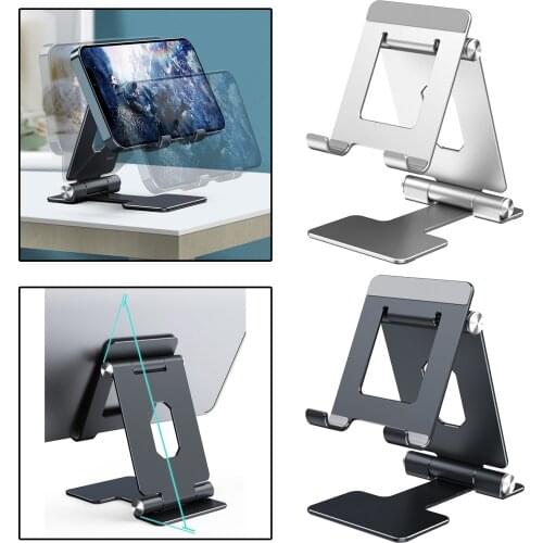 Metal Cell Phone Stand Holder Mobile Phone Dock Cradle Foldable Portable