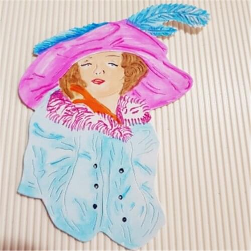 Pretty Woman Metal Cutting Dies Pretty princess DIY Scrapbooking Card Stencil Paper Craft Handmade Album Handbook Decoratio