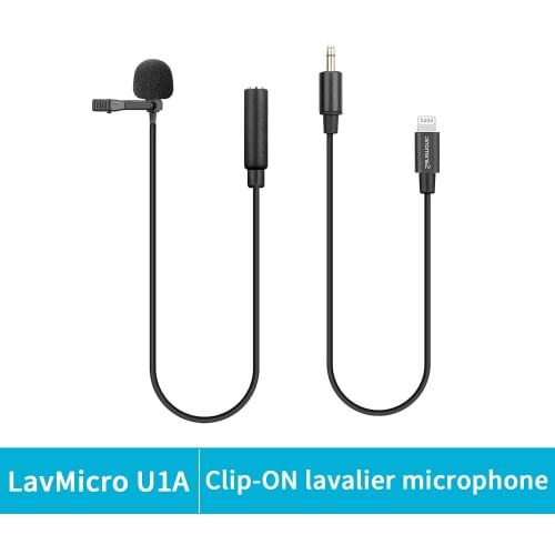 Saramonic LavMicro U1 Series clip-on microphone with lightning connector for IOS devices for interviews vlogs presentations