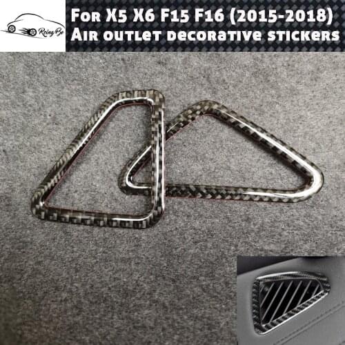 Carbon fiber interior Instrument outlet Sticker For BMW X5 X6 F15 F16