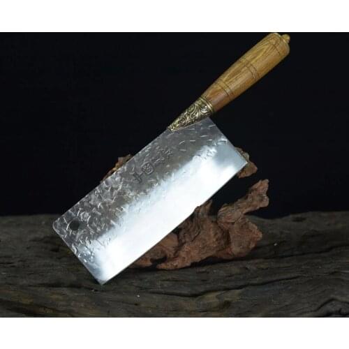 Slicing knife Household sharp chef knife Longquan handmade knife Kitchen knife Handmade forging knife 5Cr15MoV steel