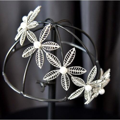 Hair Band for Women With Crystal Rinestone Headband Sparkly Flower Crown Diadem Hair Hoop Vintage Hair Accessories Headdress