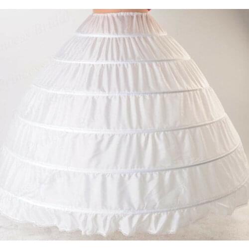 Girls 6 Hoop Crinoline Full Petticoat Skirt Underskirt Long for Bridal Wedding 2022