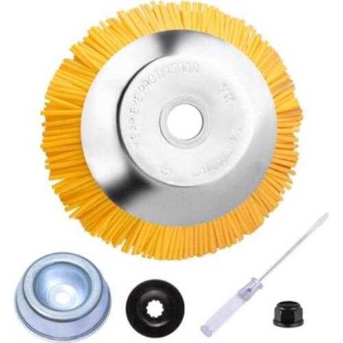 HOT Nylon Brush Universal Trimmer Brush Head Durable Garden Tool Outer Diameter 200Mm Inner Hole 25.4Mm