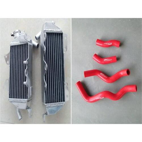 R&L aluminum radiator +red HOSE for Kawasaki KLX 250 KLX250 1993-1996 1994 1995 93 94 95