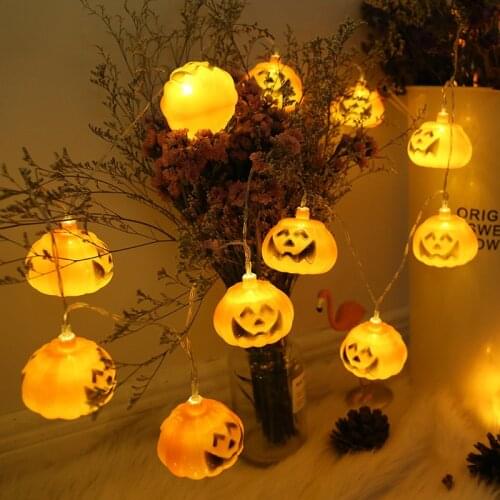 Halloween Pumpkin String Light Garland Halloween Decoration For home Horror Halloween Party Decoration Haloween Prop Baby Shower
