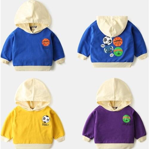 Baby Boys Sweatshirt Hoodie Cartoon Spring Autumn New Fashion Long Sleeve Sweatshirts Cotton Warm Style Kids Pullover Streetwear