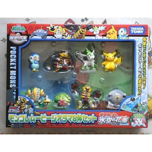 TAKARA TOMY Genuine Pokemon: Giratina and The Sky Warrior AG Pikachu Shaymin Magnezone Limited Rare Action Figure Model Toys