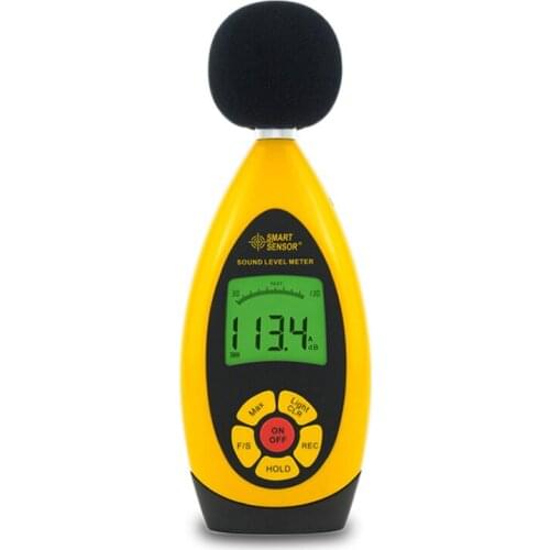 Smart Sensor AR854 High Accuracy Handheld Digital Noise Sound Level Meter Store 10000 Readings USB Tester Range 30dB-130dB