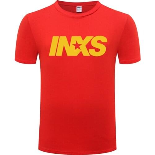 Punk Rock INXS T Shirts Men Hip Hop Short Sleeve O Neck Cotton Man T-Shirt Cool Funny Streetwear Top Tees Big Size Summer