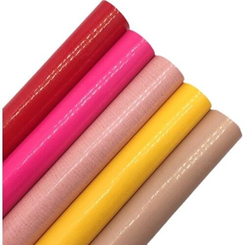 Pattent Smooth Glossy Synthetic Faux Leather Fabric Sheets Soft Handfeeling Vinyl For DIY Bows Earrings Shoes 21X29CM 6S75