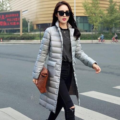 Trendy Fad New Winter Women 90% White Duck Down Jackets Parkas Ultra Light Down Coat Casual Warm Snow Overcoat