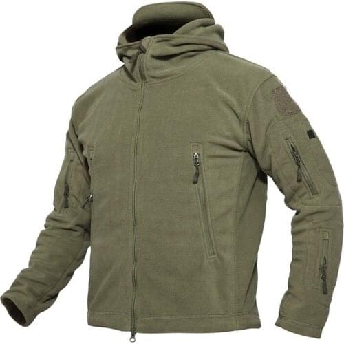 Winter Warm Military Tactical Thicken Hiking Hunting Jackets Outdoor Hooded Fleece Coat High Quality Multiple Pocket Outerwear