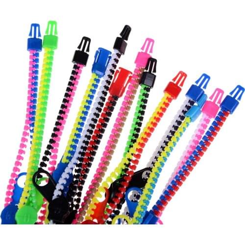 10pcs Zipper Bracelet Fluorescent Neon Creative Gifts Zip Bracelet Bangles