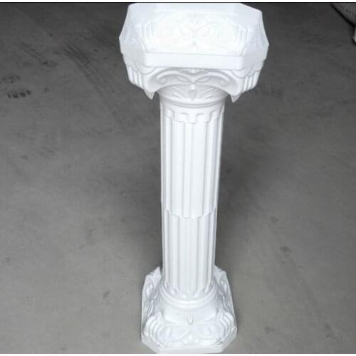 2pcs/lot Fashion Wedding Props Artificial Hollow Roman Columns White Plastic Pillars Wedding Decorative Road Cited Party Event
