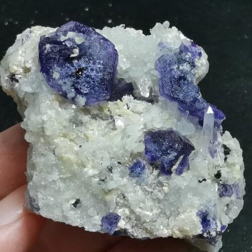 71.6gNatural rare purple fluorite and crystal intergrowth cluster mineral specimen HEALING CRYSTAL QUARTZ GEM