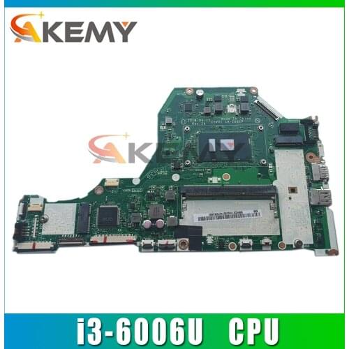 Akemy Laptop motherboard For ACER Aspire A515-51 i3-6006U Mainboard NBGSU1100 LA-E891P SR2UW DDR4