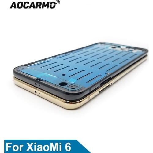 Aocarmo For XiaoMi 6 mi6 Middle Frame Bezel Housing Case With Adhesive