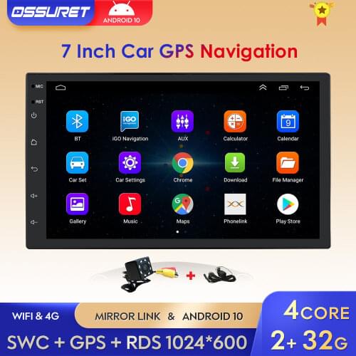 2 Din Universal Car radio Multimedia Video Player auto Stereo GPS MAP Android 10 For Nissan Hyundai Kia toyota