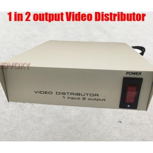 Free Shipping 1 In 2 Out Composite BNC Connector Video Distributor Amplifier 1-2CH Splitter For CCTV Security Camera DVR System