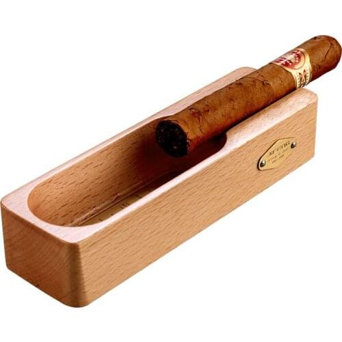 Free shipping Cigar ashtray solid wood square cigar ashtray Portable fashion handmade Classic business gift JF-098