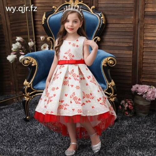 BH-209#Flower Girl Dresses Mermaid Trumpet Childrens dress Wholesale girls Embroidery Bow Party Prom Childrens Day Dress Red